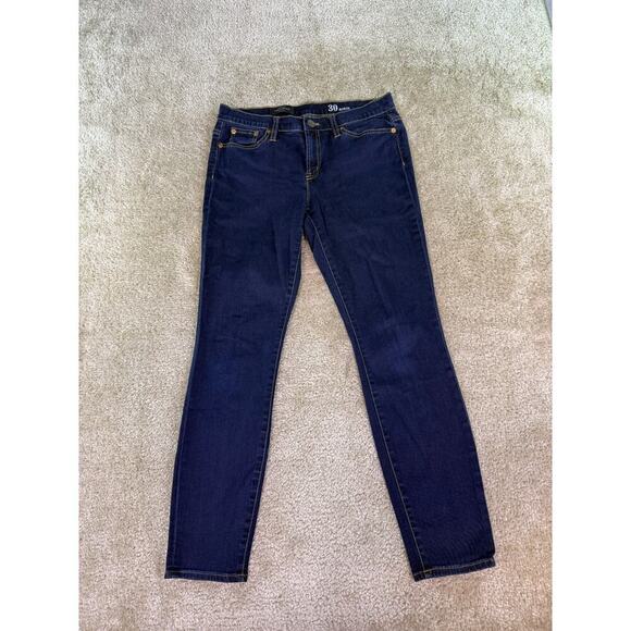 J. Crew Denim - J. Crew Toothpick Jeans Women size 30 Blue Mid Rise Dark Wash Tapered Leg D742